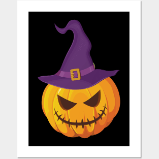 Witch Pumpkin Posters and Art